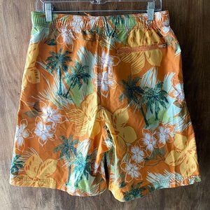 PAU HANA Hawaii Tropical Print BOARD SHORTS M